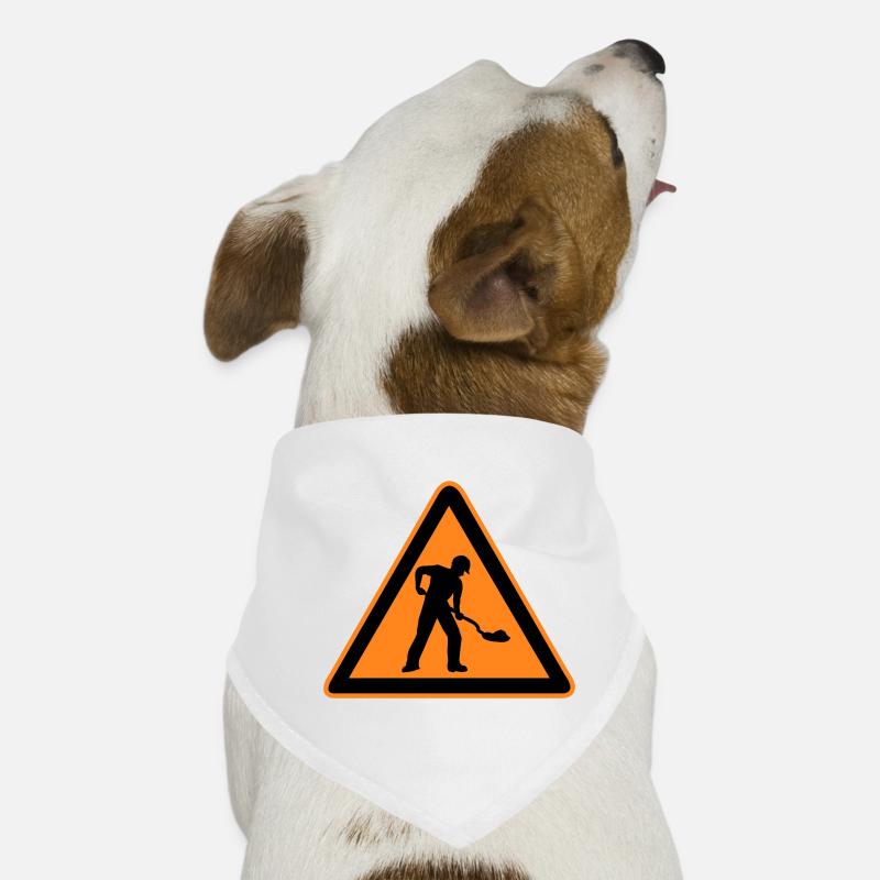schild straßenbau baustelle Hunde-Bandana