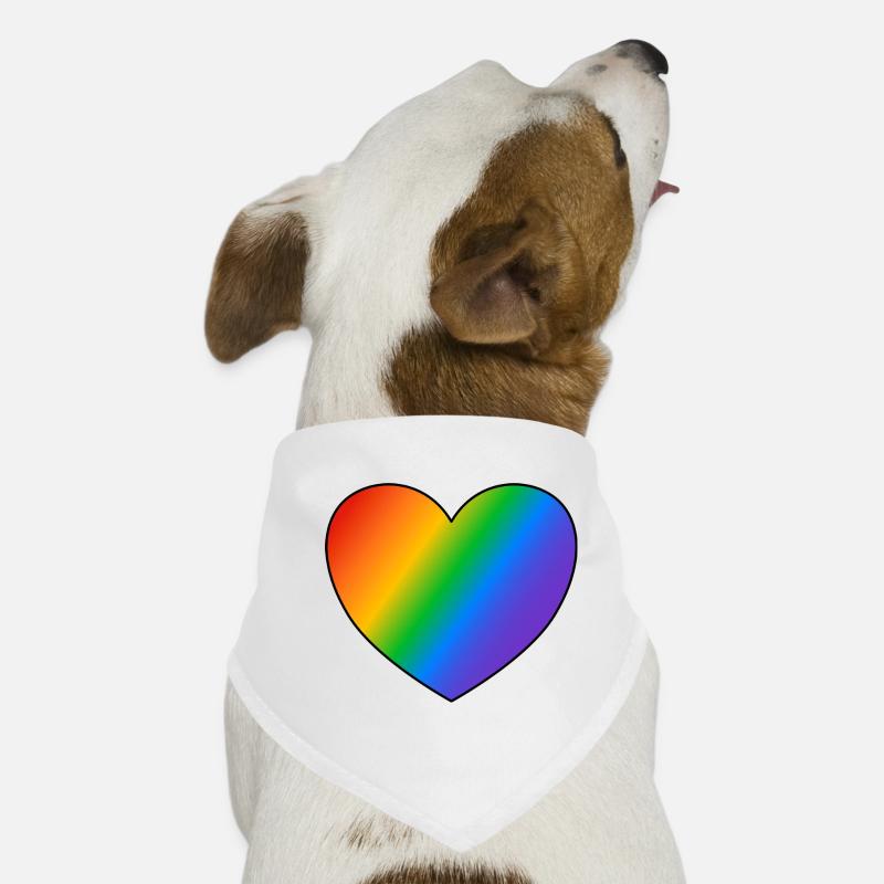 Regenbogen Herz Pride Flagge Hunde-Bandana