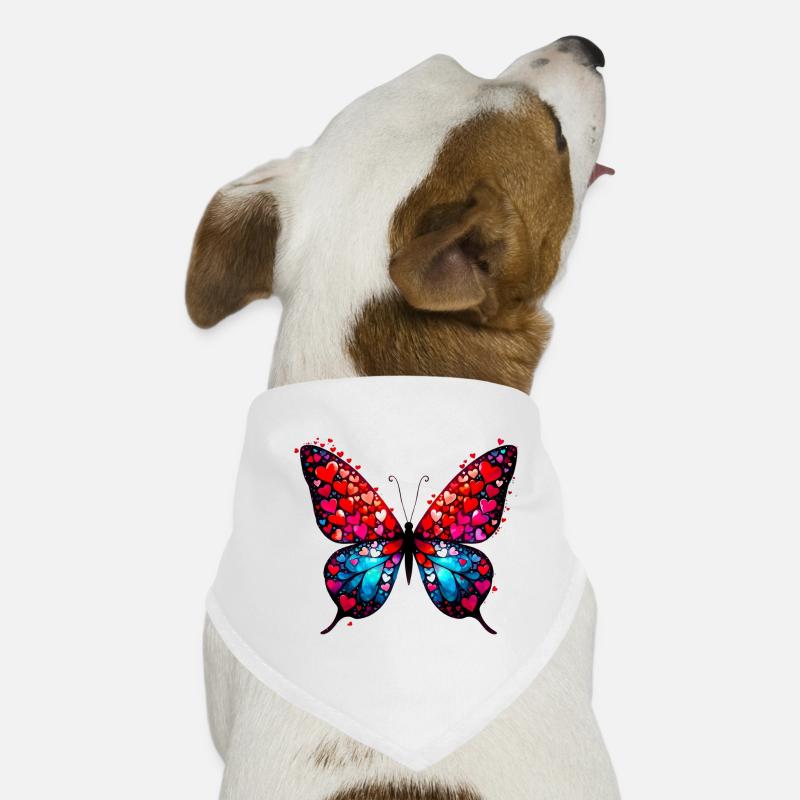 Butterfly with Hearts Dog Bandana