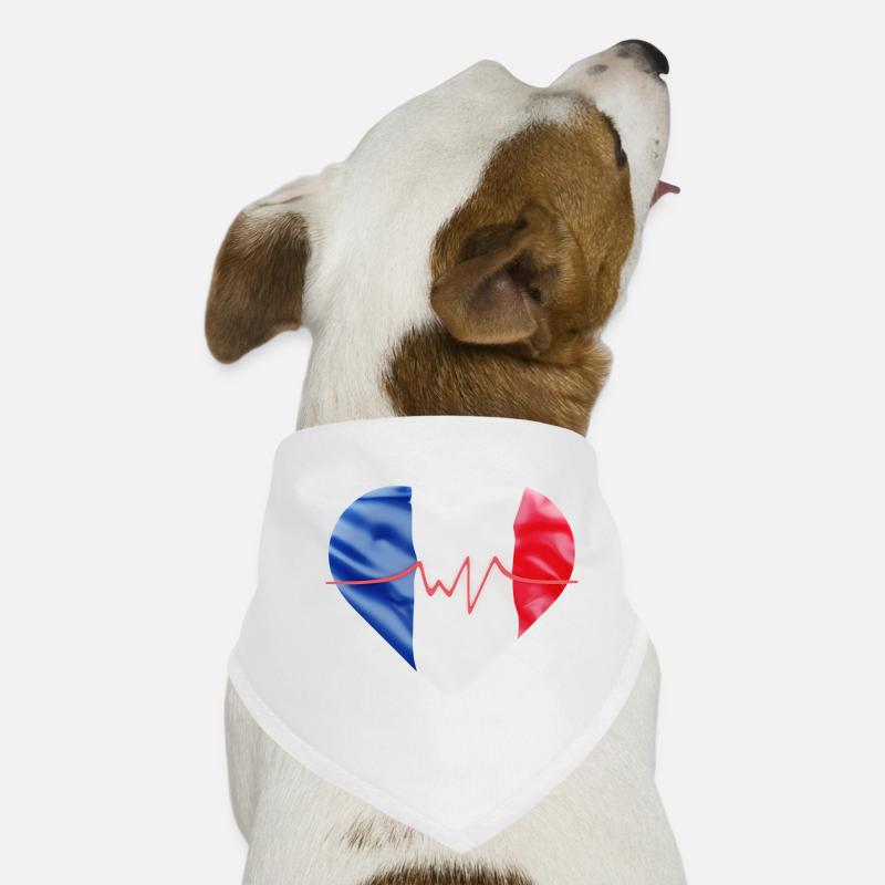 French flag - blue, white, red Dog Bandana