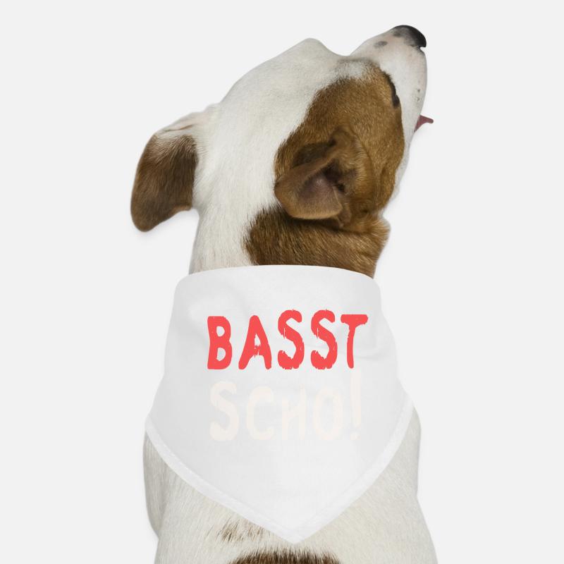 Basst scho rot baige text - Hunde-Bandana - Weiß