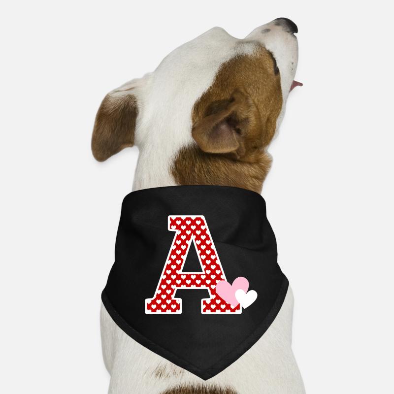 Letter to the heart Dog Bandana