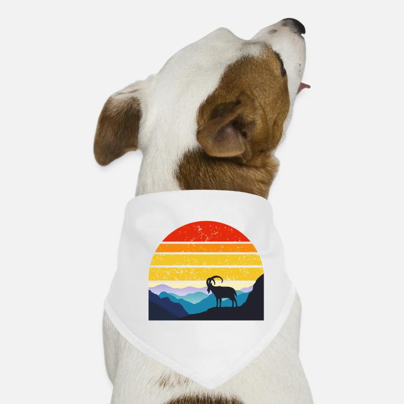 Mountain sunset with ibex Dog Bandana