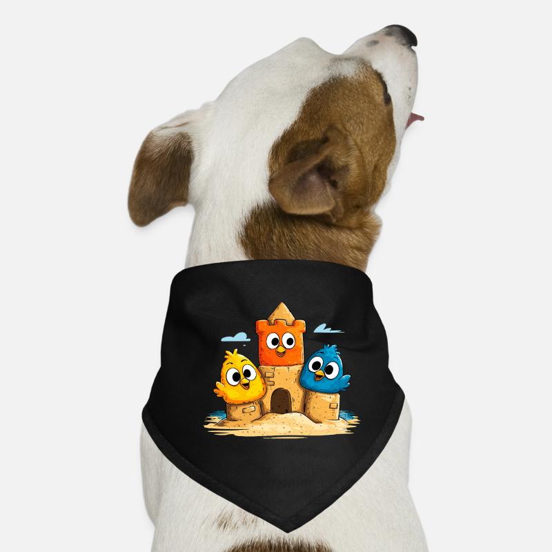Trio des châteaux de sable coloré Bandana pour chien