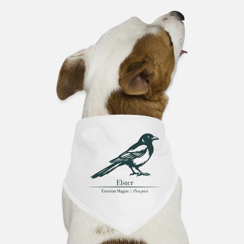 Silhouette de la pie | Ornithologie | Dessin Bandana pour chien