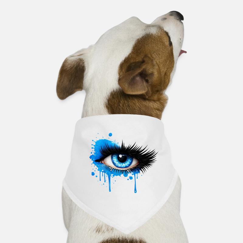 Œil bleu dans le style graffiti Bandana pour chien
