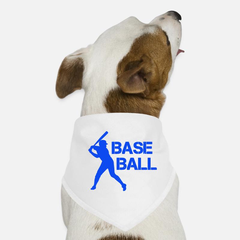 Silhouette de baseball en bleu éclat Bandana pour chien