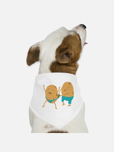 Potato Wedgie - Dog Bandana - white