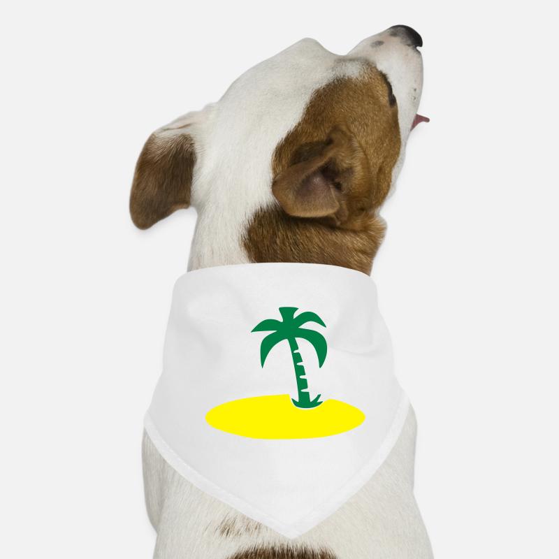 Île avec palmier Bandana pour chien