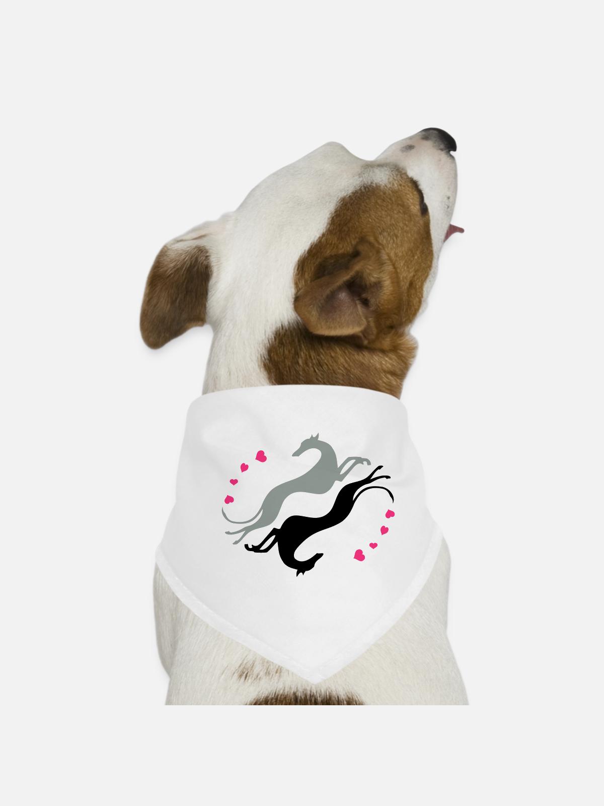 Greyhounds tumble - Dog Bandana - white - Front