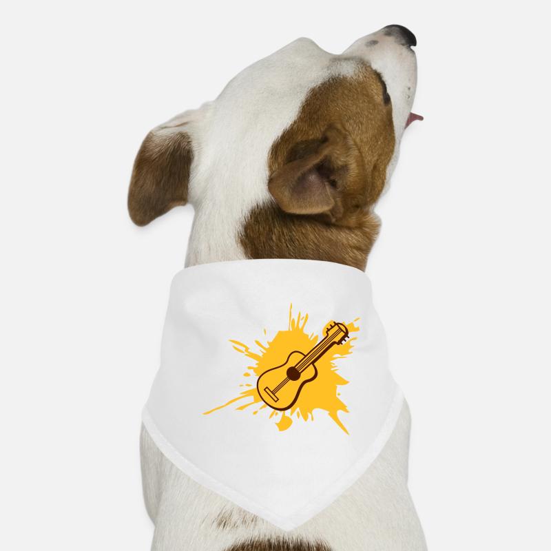 guitar splatter dab drip graffiti color coo Dog Bandana