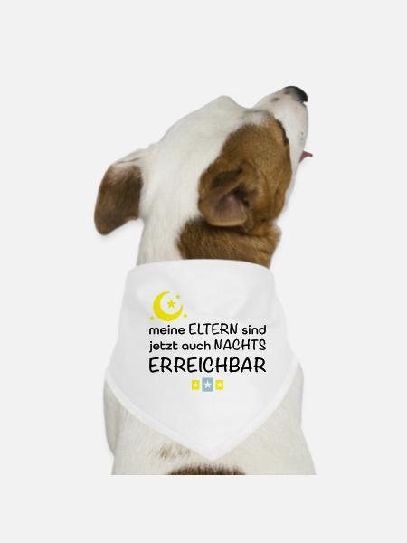 lustige Babysprüche - Hunde-Bandana - Weiß - Vorne