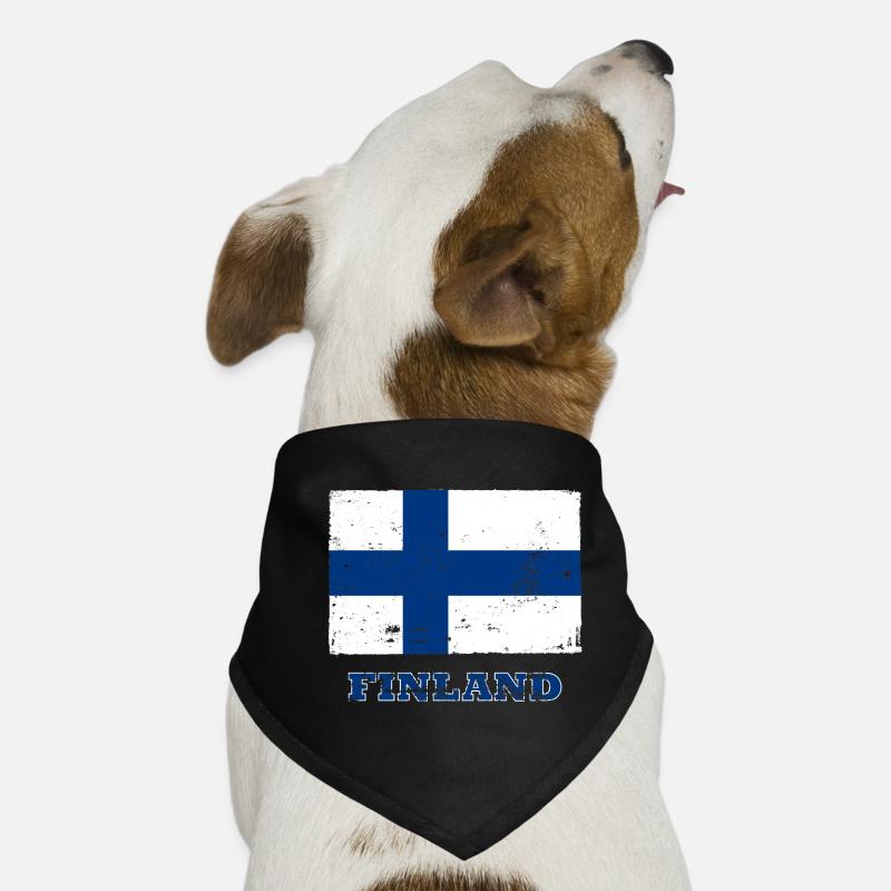 Drapeau de La Finlande, drapeau finlandais Bandana pour chien