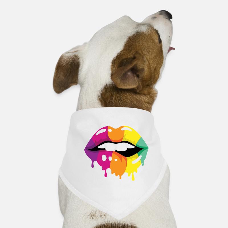 Farbige Lippen Hunde-Bandana