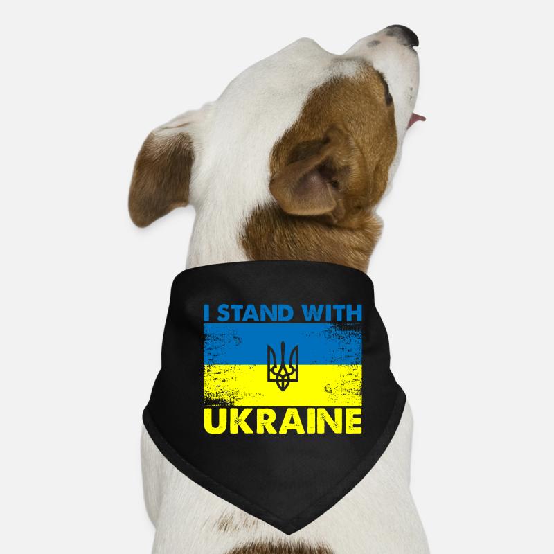 Je suis aux côtés de l’Ukraine Bandana pour chien