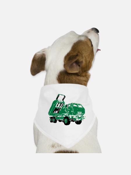 M142 HIMARS - Dog Bandana - white - Front