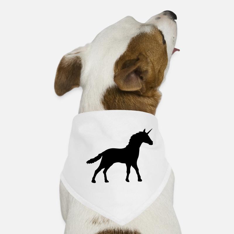 Silhouette Unicorn Outline Shadow Dog Bandana