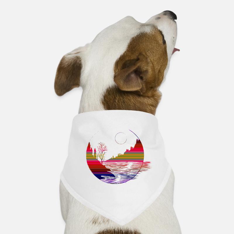 Landscapes in Geometric shape Dog Bandana