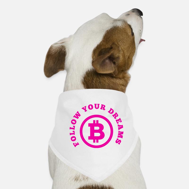 Suivez vos rêves et Krypto BTC Rose Bandana pour chien