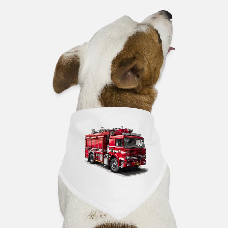 Mit Feuerwehrautos Brände bekämpfen Hunde-Bandana