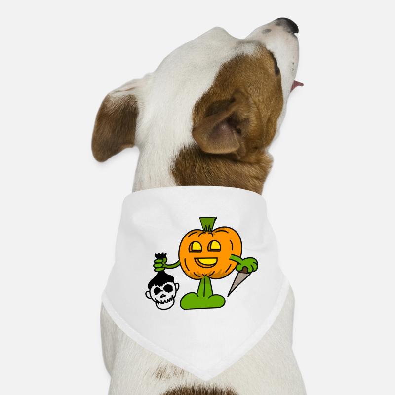 Jack O'Lantern Kürbis Killer mit Messer Halloween Hunde-Bandana