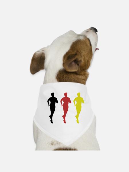 Jogging Germany - Dog Bandana - white