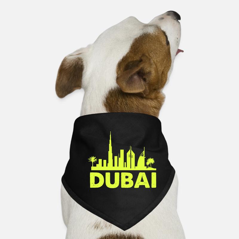 Ligne d’horizon de Dubaï 01 Bandana pour chien
