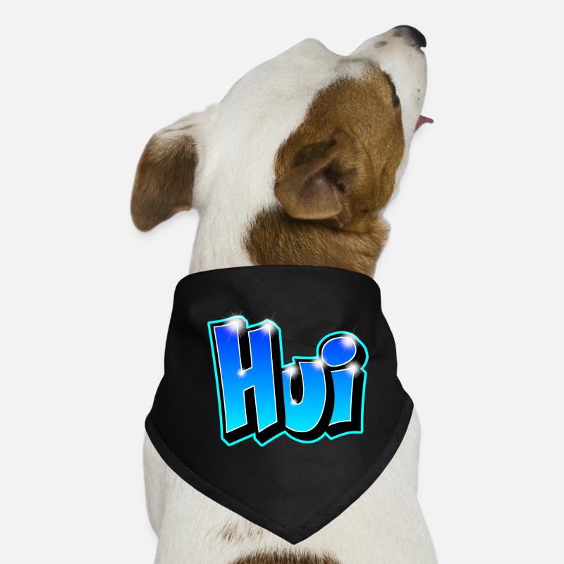 Graffiti "Hui" imprimable sur tout support ! Bandana pour chien