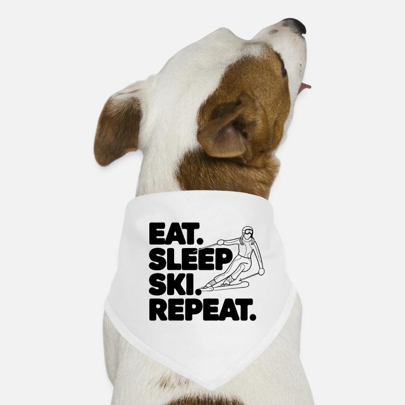 Panneau de ski avec texte inspirant Bandana pour chien