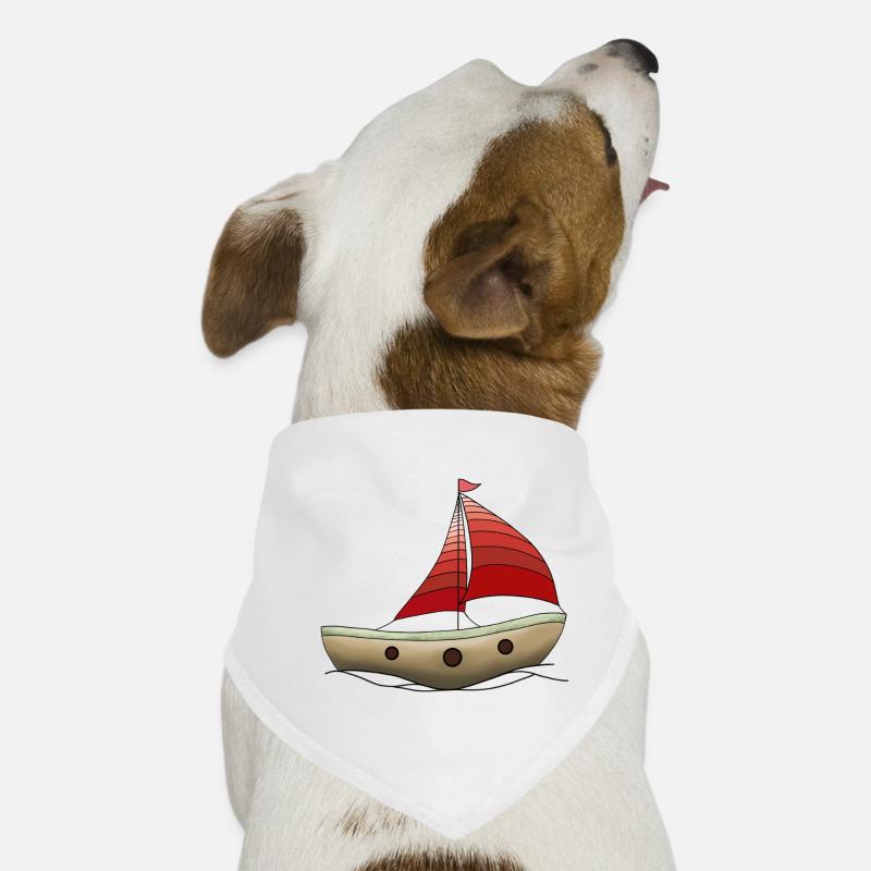 Boot - Hunde-Bandana - Weiß