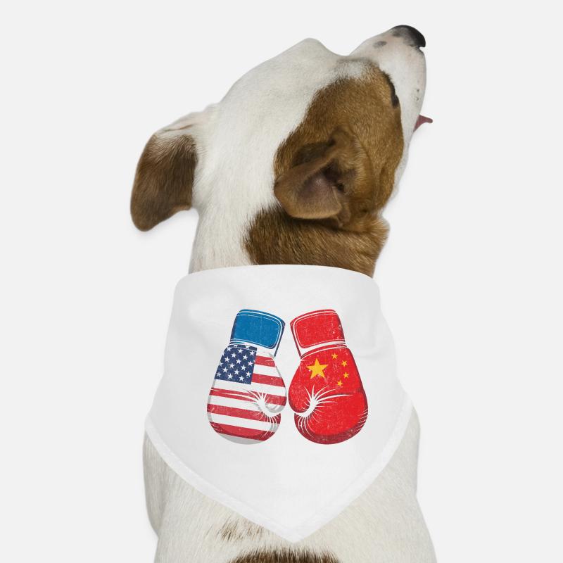 États-Unis vs Chine Bandana pour chien