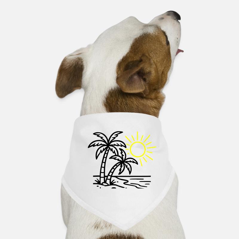 Island Palm Trees Beach Dog Bandana