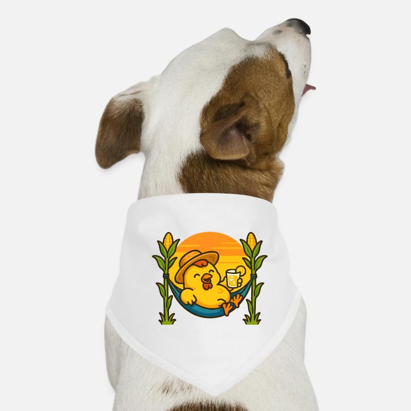 Huhn vom Mais schlürft Limonade Hunde-Bandana