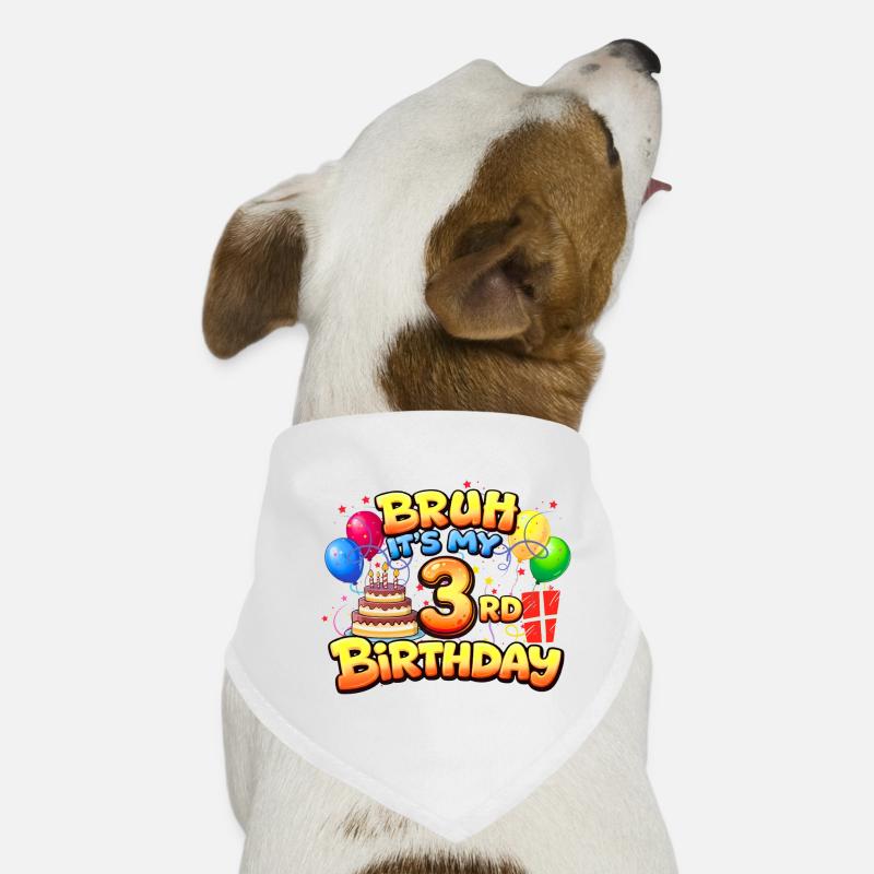 3. Geburtstagsshirt 3. Geburtstagsgeschenk Junge Mädchen 3. Hunde-Bandana