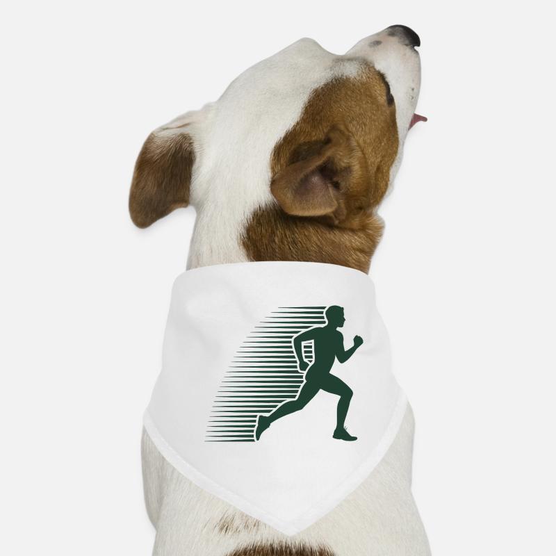 Running silhouette in sprint Dog Bandana
