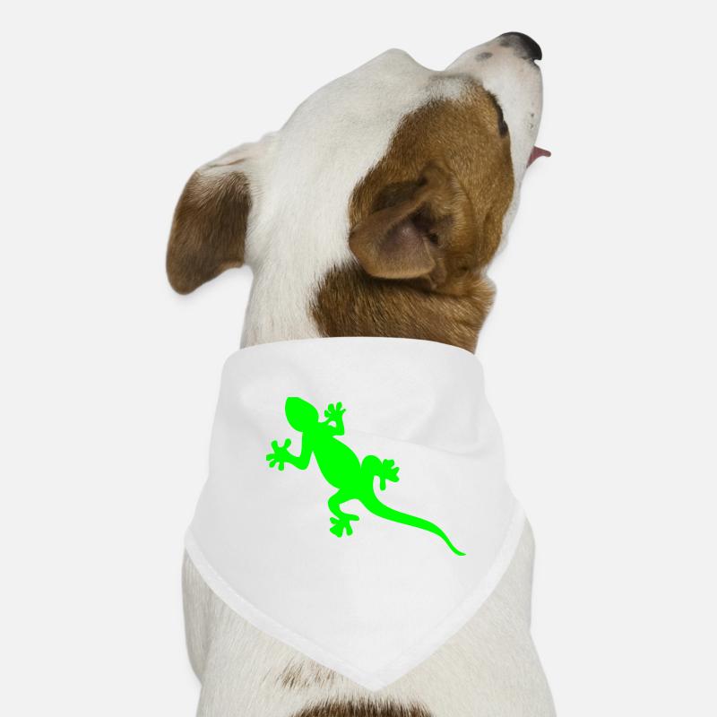 geko - Hunde-Bandana - Weiß