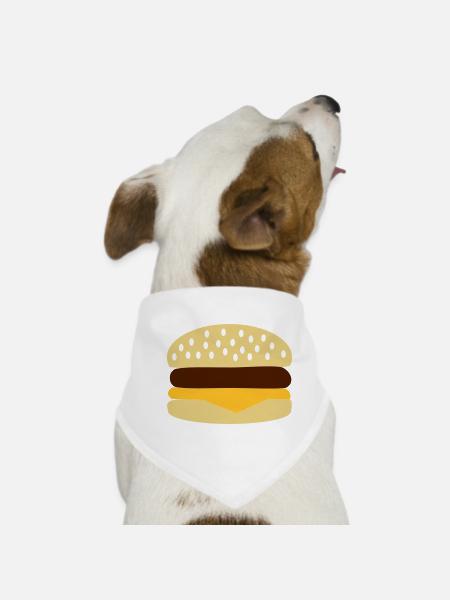 Burger - Bandana pour chien - blanc - Devant