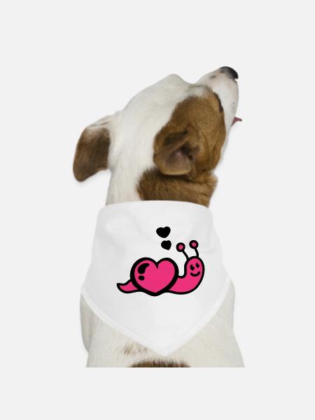 Heart worm - Dog Bandana - white - Front