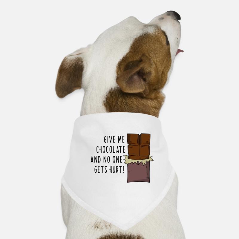 Schokolade - Hunde-Bandana - Weiß