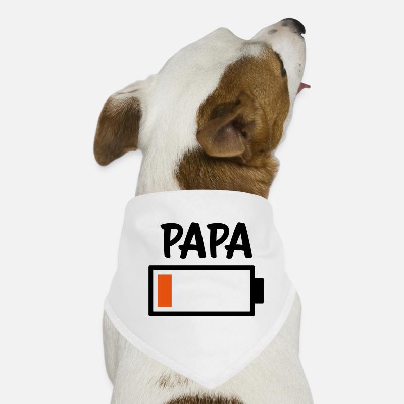Papa - batterie vide Bandana pour chien