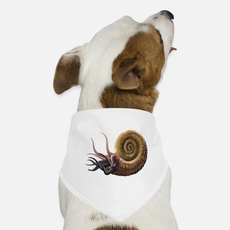 Ammoniten - Hunde-Bandana - Weiß