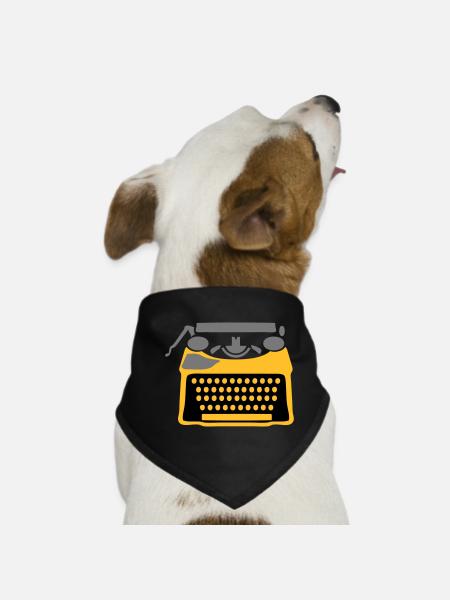 machine write - Dog Bandana - black - Front