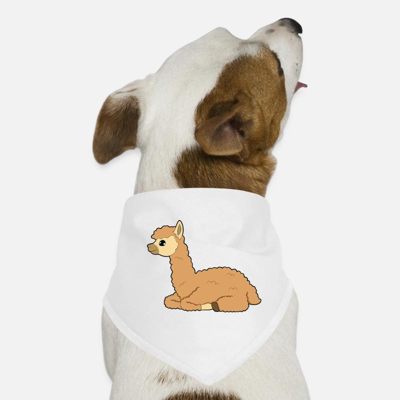 Alpaka - Hunde-Bandana - Weiß