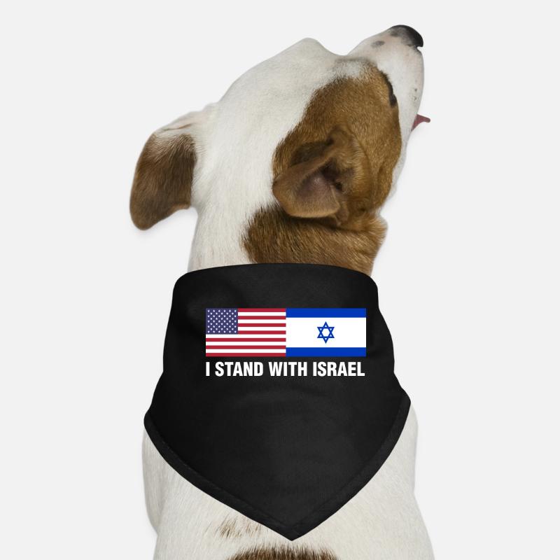I Stand With Israel Fun Gift Dog Bandana