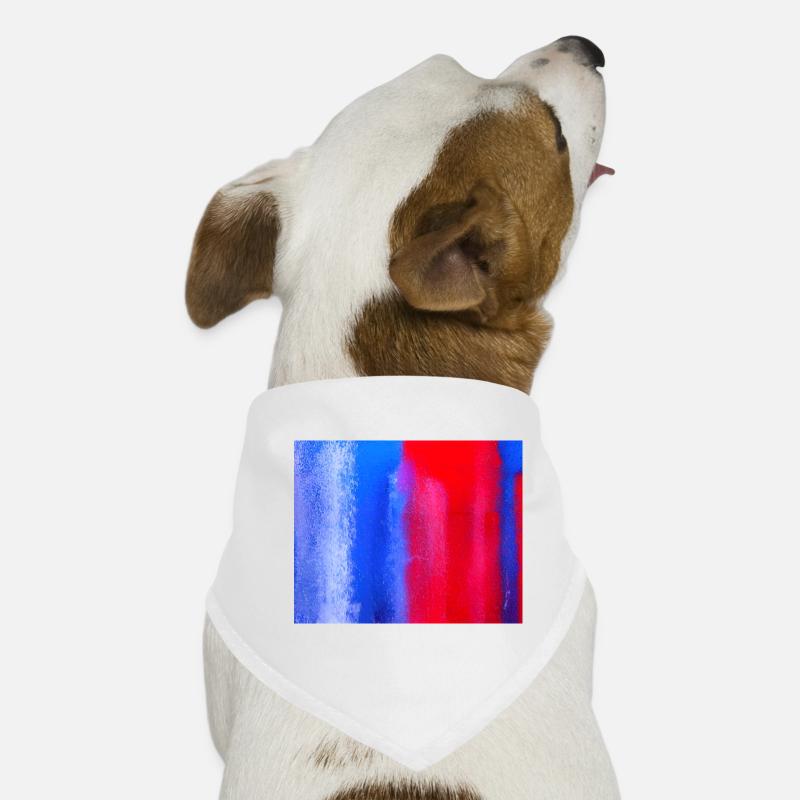 bleu et rouge peints Bandana pour chien
