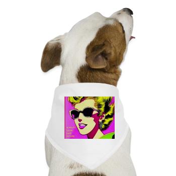 Immer ruhig, sicher, sicher - Hunde-Bandana - Weiß - Vorne
