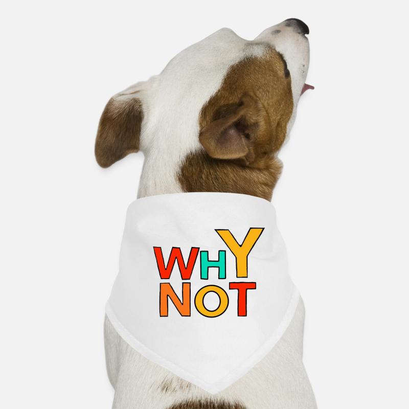 Why not - Hunde-Bandana - Weiß