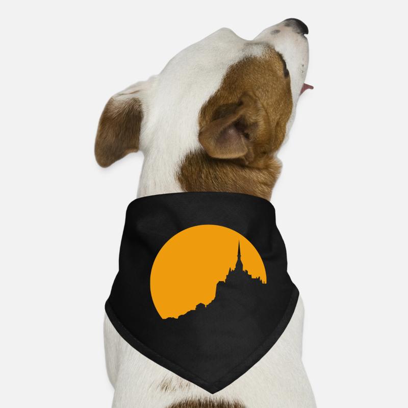 Le Mont Saint Michel coucher de soleil Bandana pour chien
