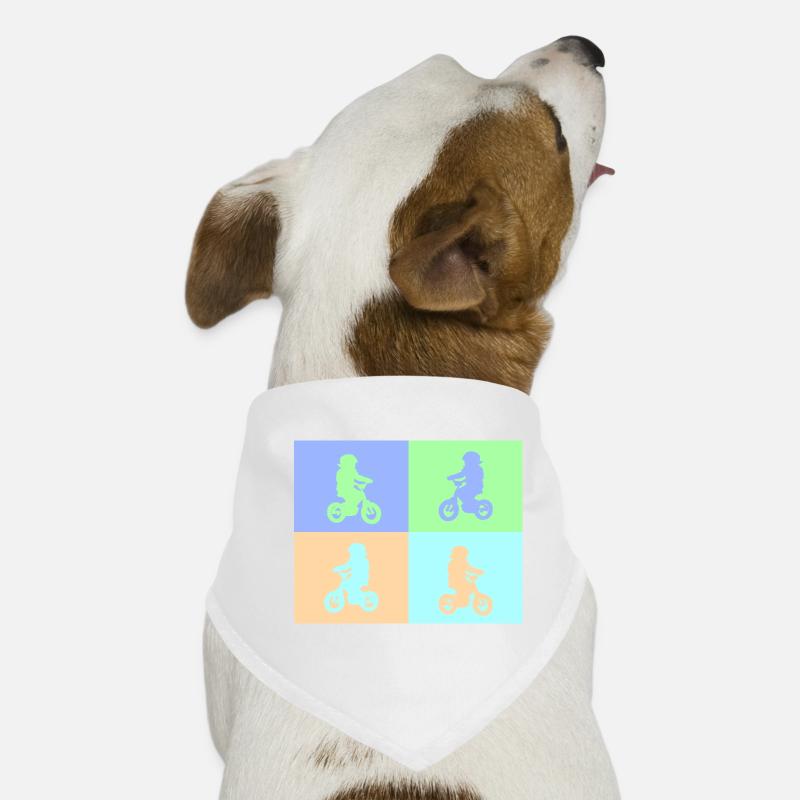Junior Biker Pop Art pastel Hunde-Bandana