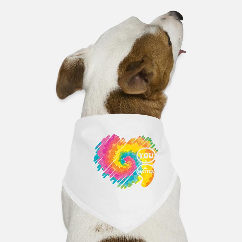 La santé mentale, ça compte - Semivirgule Santé mentale Bandana pour chien